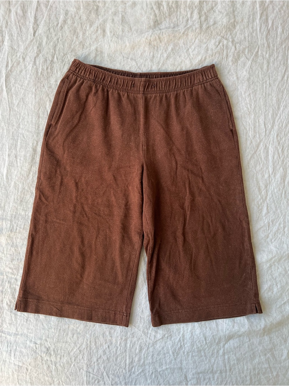 Karen Scott Sport Brown Cotton Sport Shorts Size Small